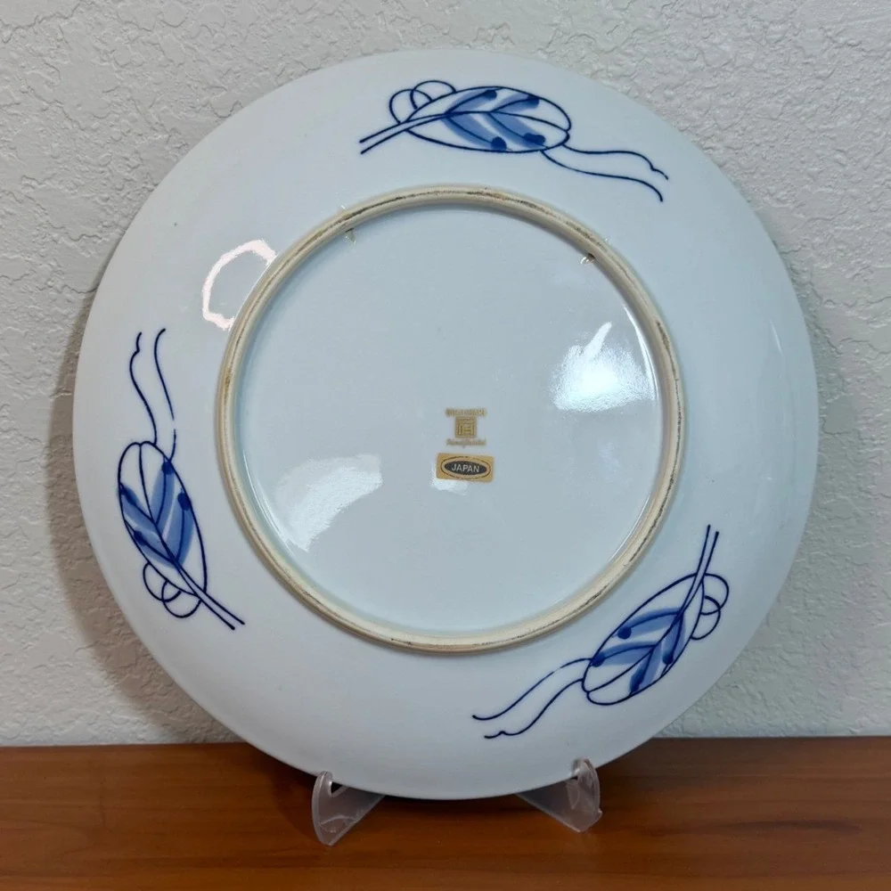 Gold Imari Hand Painted Japanese Porcelain Charger Plate 12.25 Inch Floral Arita